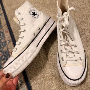Converse All Star White Canvas High-Tops